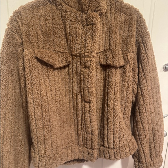 SHEIN Brown Teddy Jacket - Picture 4 of 5